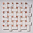 Mosaico calacatta breccia pernice levigato opaco matt alto